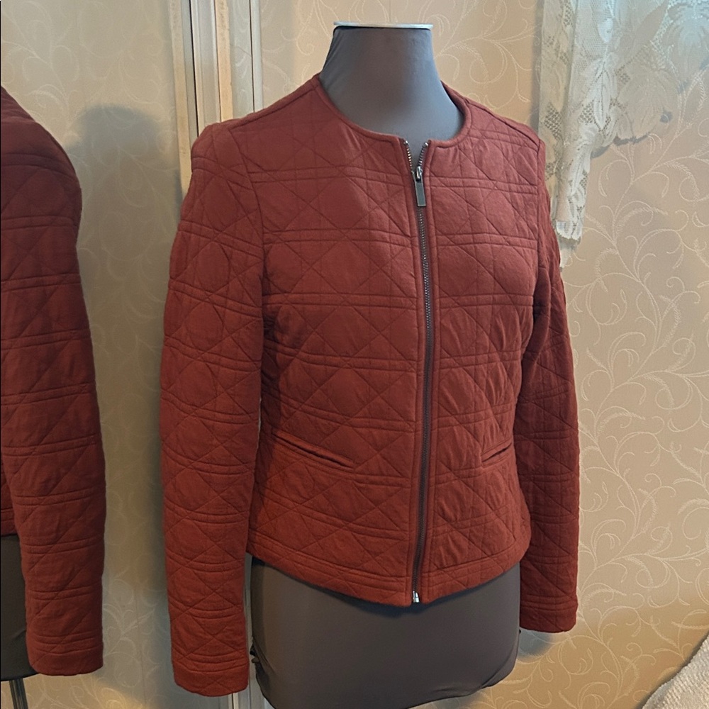 Women's Quilted Cora Bagatelle cropped Jacket in spiced orange size Sm